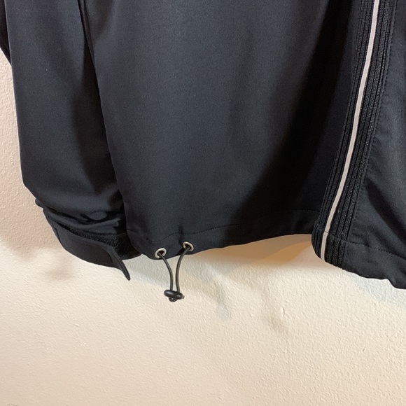 Like New Karl Lagerfeld Paris Athletic Zip Hoodie Track Jacket Reflective Stripe - Picture 7 of 12